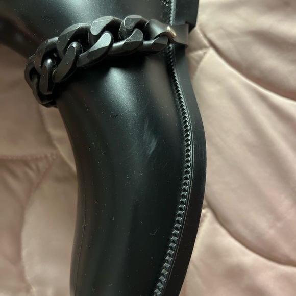 Givenchy Black Rubber Eva Chain Boots Size 8.5 - Picture 5 of 11